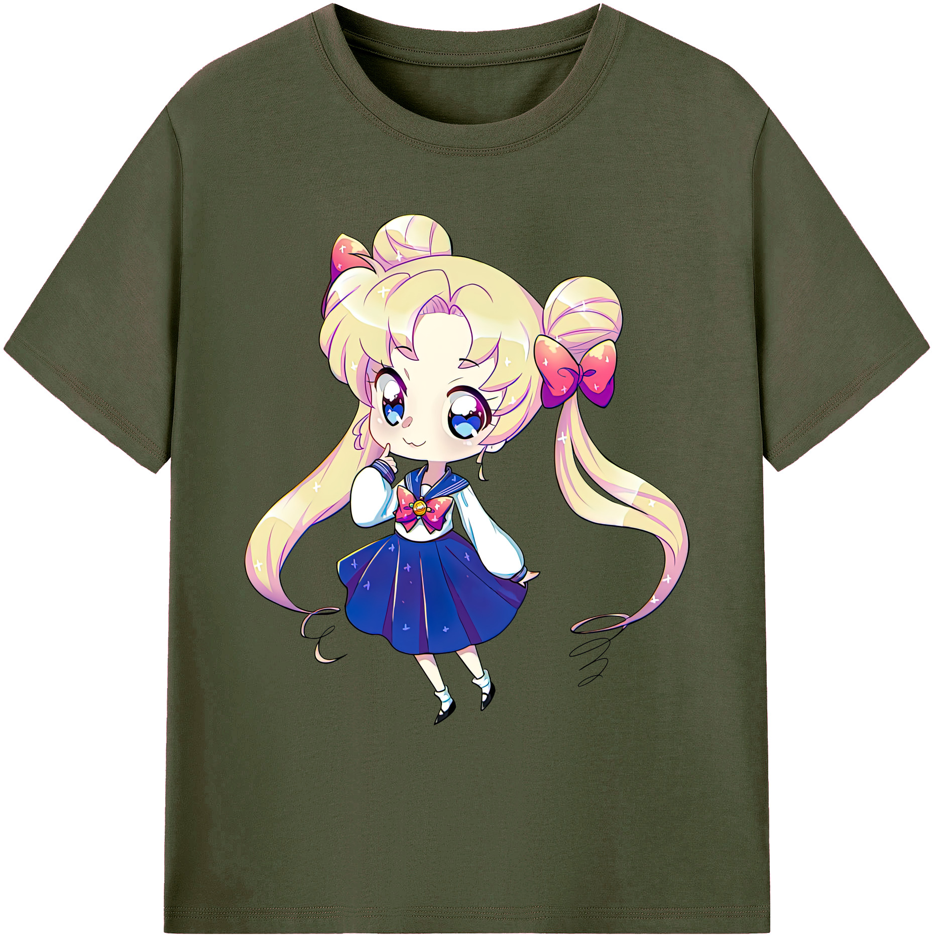（画像用） 美少女戦士セーラームーン 月野 うさぎ つきの うさぎ Sailor Moon Tsukino Usagi 綿100％ メンズ半袖Tシャツ｜肌触りやわらか＆通気性